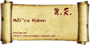 Móra Ruben névjegykártya